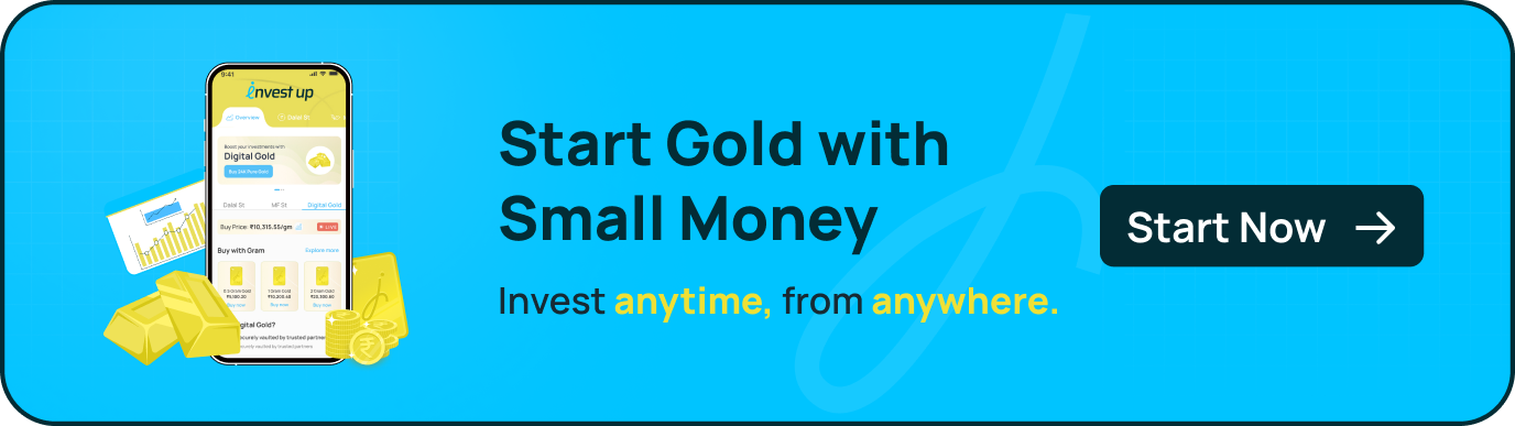 Invest in digital gold with small amounts starting ₹50 in India